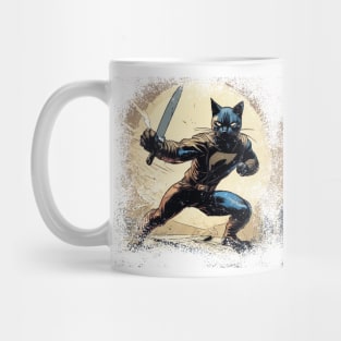 Cat with knife Mug